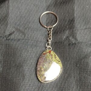 Green Dragon Jasper Semi-Precious Gemstone Keychain